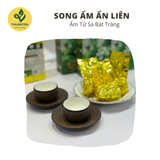  Bộ ấm trà Song Ẩm Ẩn Liên - Bộ ấm chén Tử Sa Bát Tràng - Hàng đặt cao cấp Thuận Trà Tân Cương 