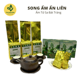  Bộ ấm trà Song Ẩm Ẩn Liên - Bộ ấm chén Tử Sa Bát Tràng - Hàng đặt cao cấp Thuận Trà Tân Cương 