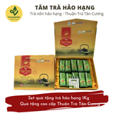  Tâm trà Hảo Hạng - Set quà tặng trà hảo hạng 1Kg - Quà tặng cao cấp Thuận Trà Tân Cương 