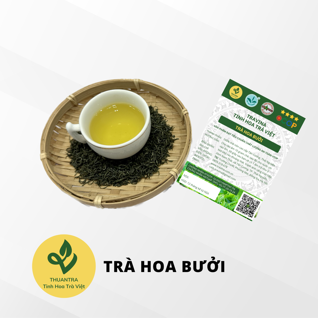  Trà Hoa Bưởi – Trà Ướp Hoa Bưởi Tươi, Hương Thanh Mát 