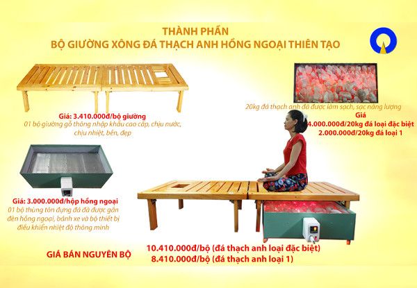 Giường xông đá thạch anh hồng ngoại thiên tạo 