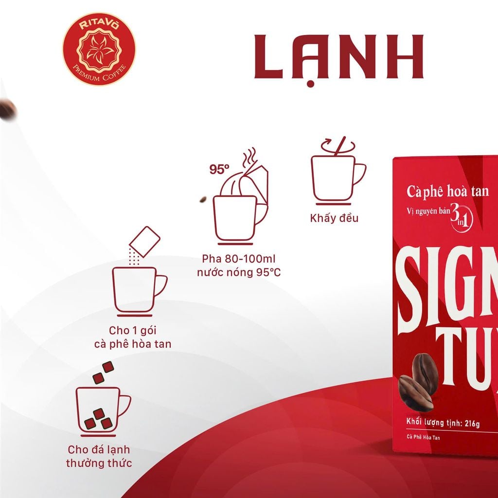 Cafe hòa tan 3 in 1 SIGNATURE - 216g