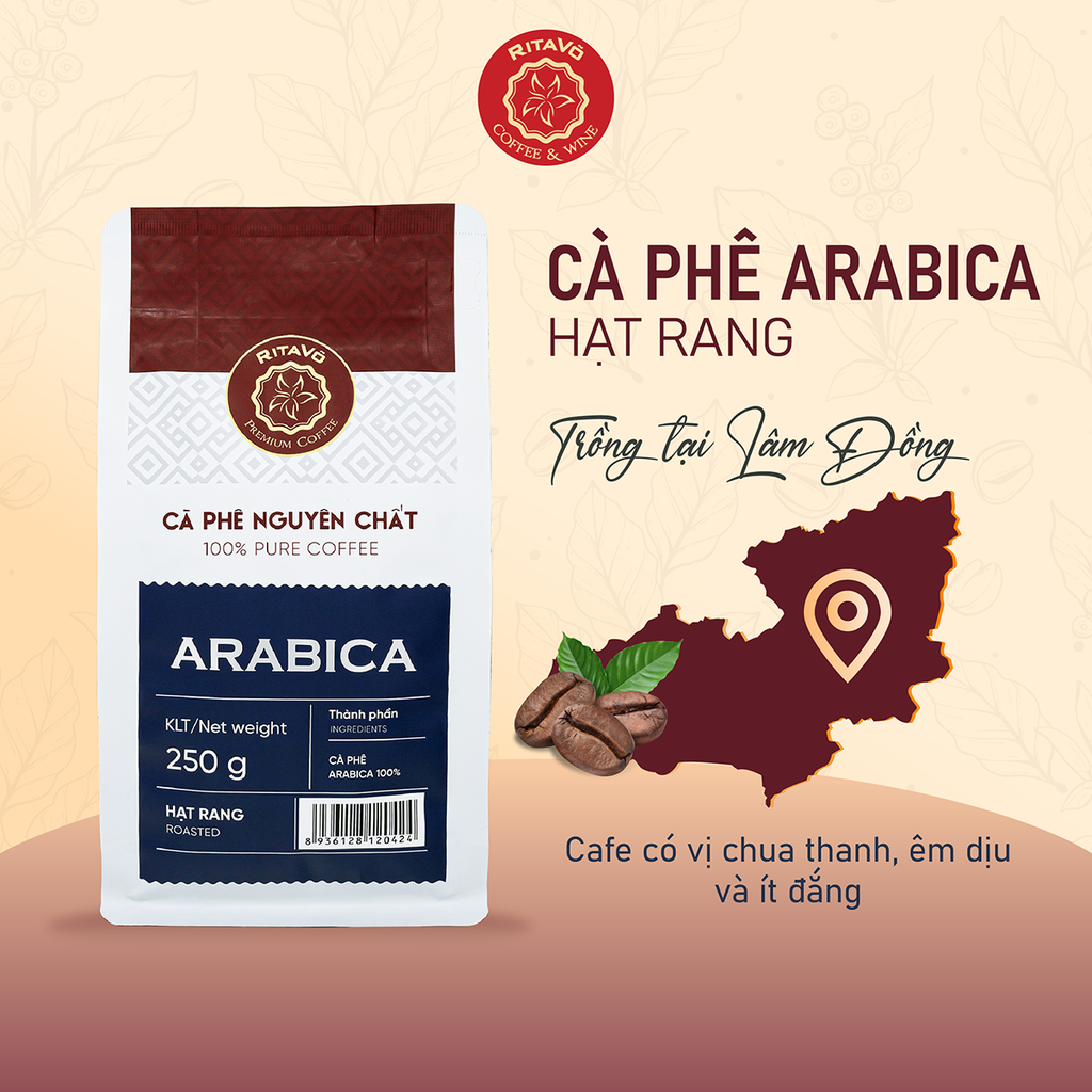 Cà phê nguyên chất hạt rang ARABICA – 250g