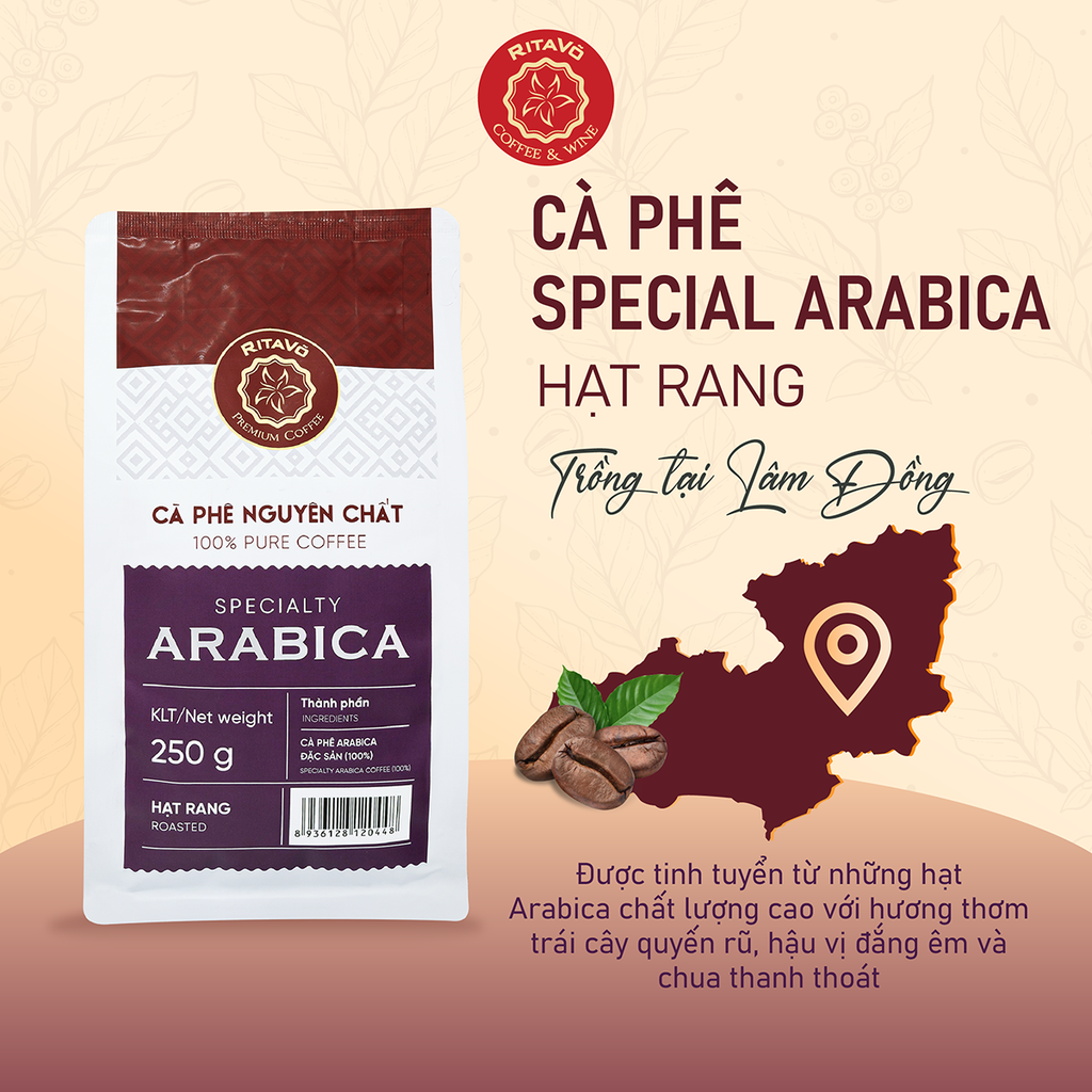 Cà phê nguyên chất hạt rang SPECIALTY ARABICA – 250g