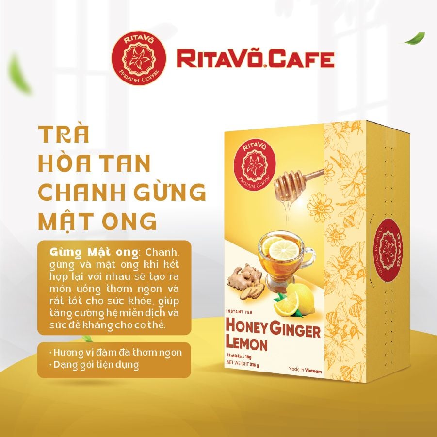 Trà hòa tan CHANH GỪNG MẬT ONG - 216g