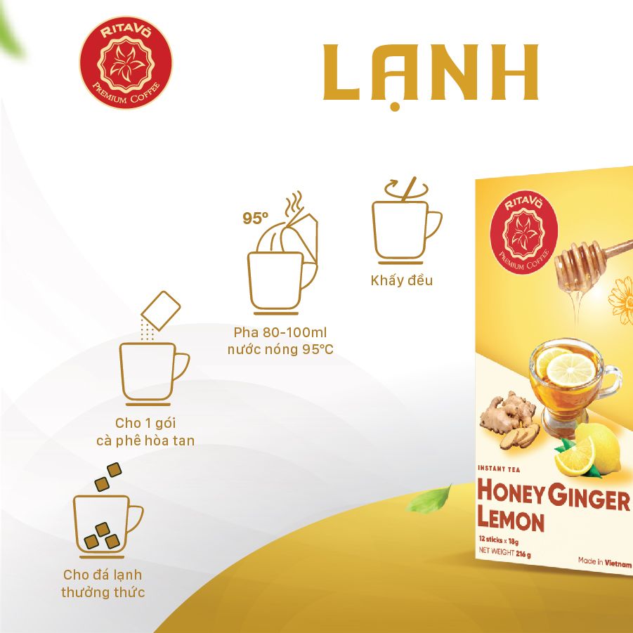 Trà hòa tan CHANH GỪNG MẬT ONG - 216g