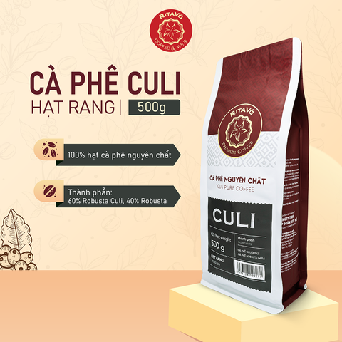 Cà phê nguyên chất hạt rang CULI – 500g