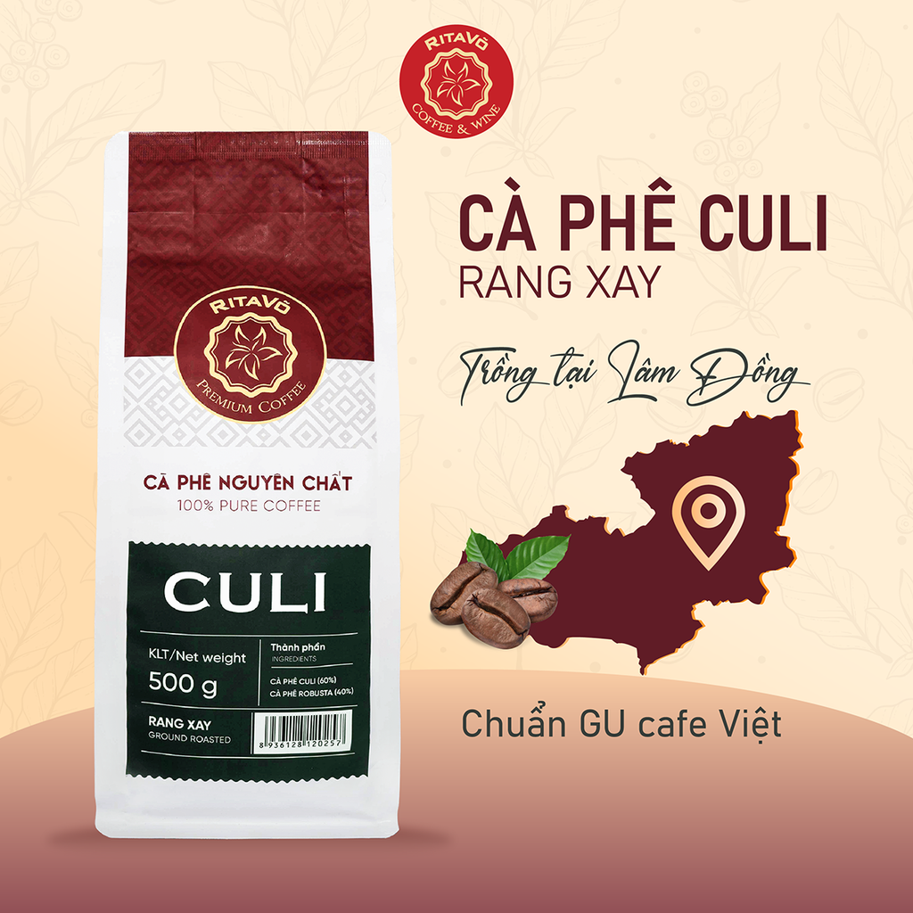 Cà Phê Rang Xay Nguyên Chất - Dòng Culi (500g)