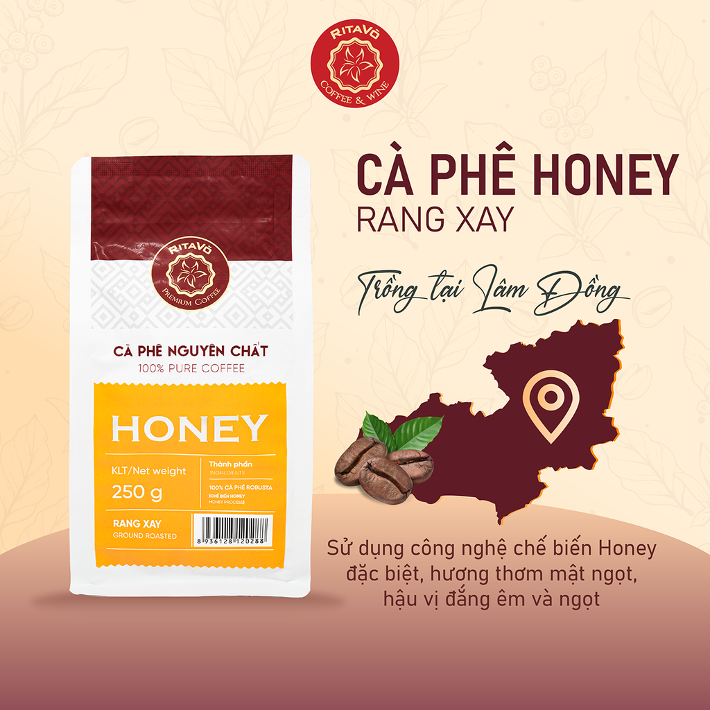 Cà Phê Rang Xay Nguyên Chất - Dòng Honey (250g)