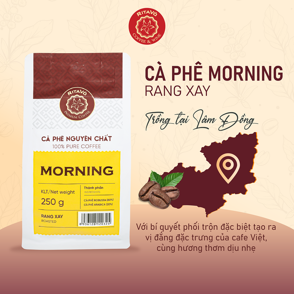 Cà Phê Rang Xay Nguyên Chất - Dòng Morning (250g)