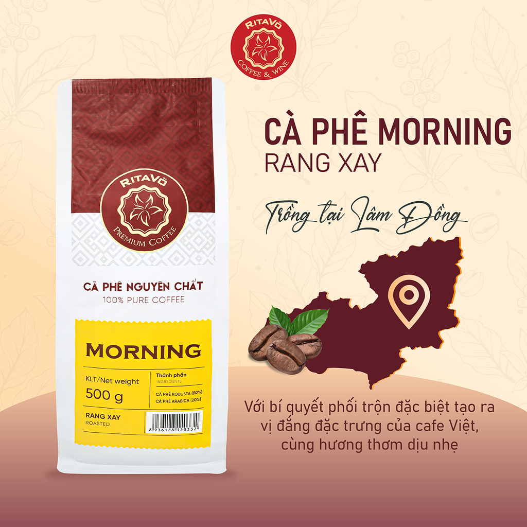 Cà Phê Rang Xay Nguyên Chất - Dòng Morning (500g)