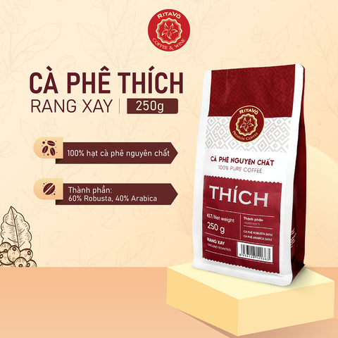 Cà Phê Rang Xay Nguyên Chất - Dòng Thích (250g)