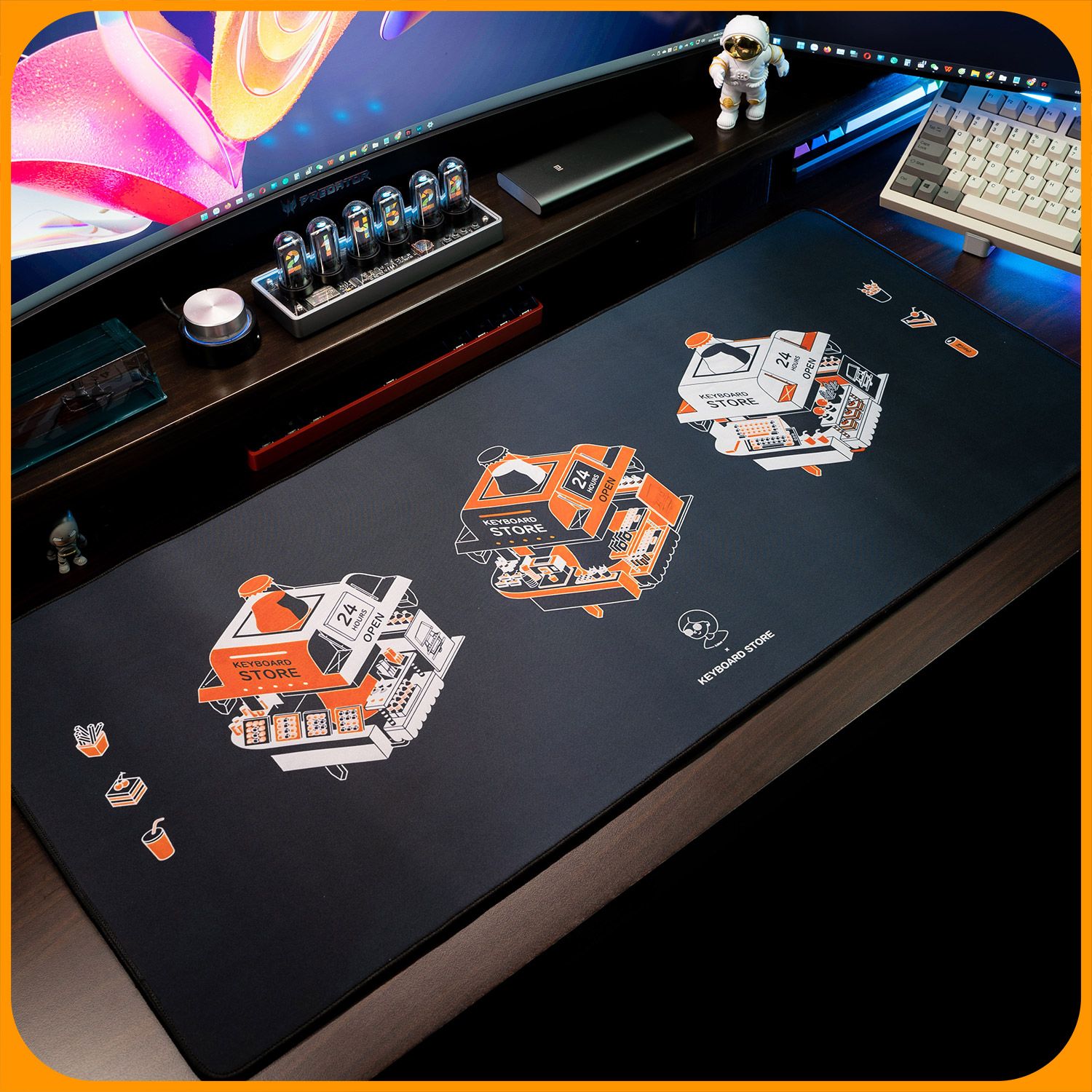 Miếng Lót Chuột Cỡ Lớn Keyboard Store 90x40cm 80x30cm độ dày 4 mm