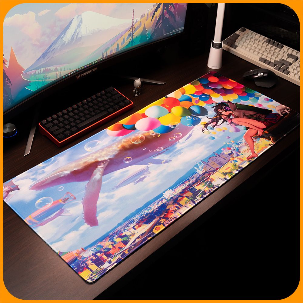  Mouse Pad, Miếng Lót Chuột Cỡ Lớn, Bàn Di Chuột Cute Dễ Thương 900x400/800x300 độ dày 3 mm 