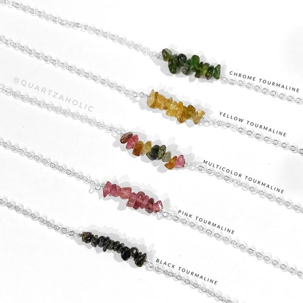  Dây Chuyền Line Tumbled Tourmaline 