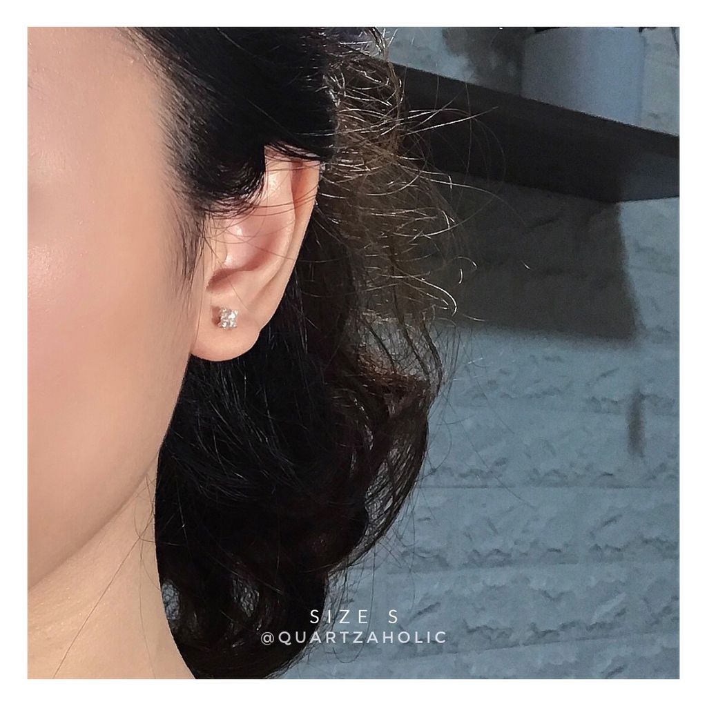 Bông Tai Stud Herkimer Diamond