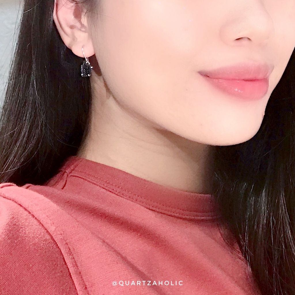 Bông Tai Drop Indochinite Tektite