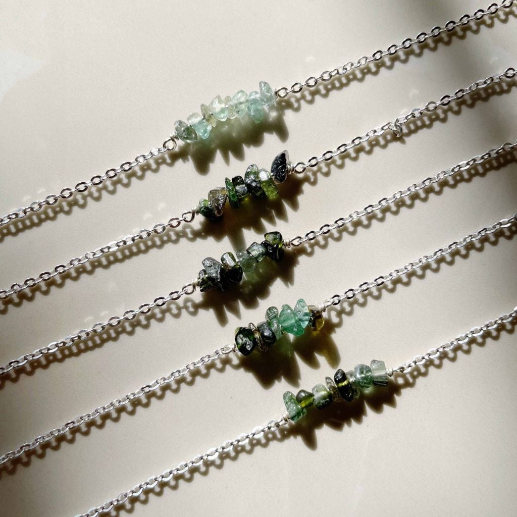 Vòng Tay Line Tumbled Tourmaline