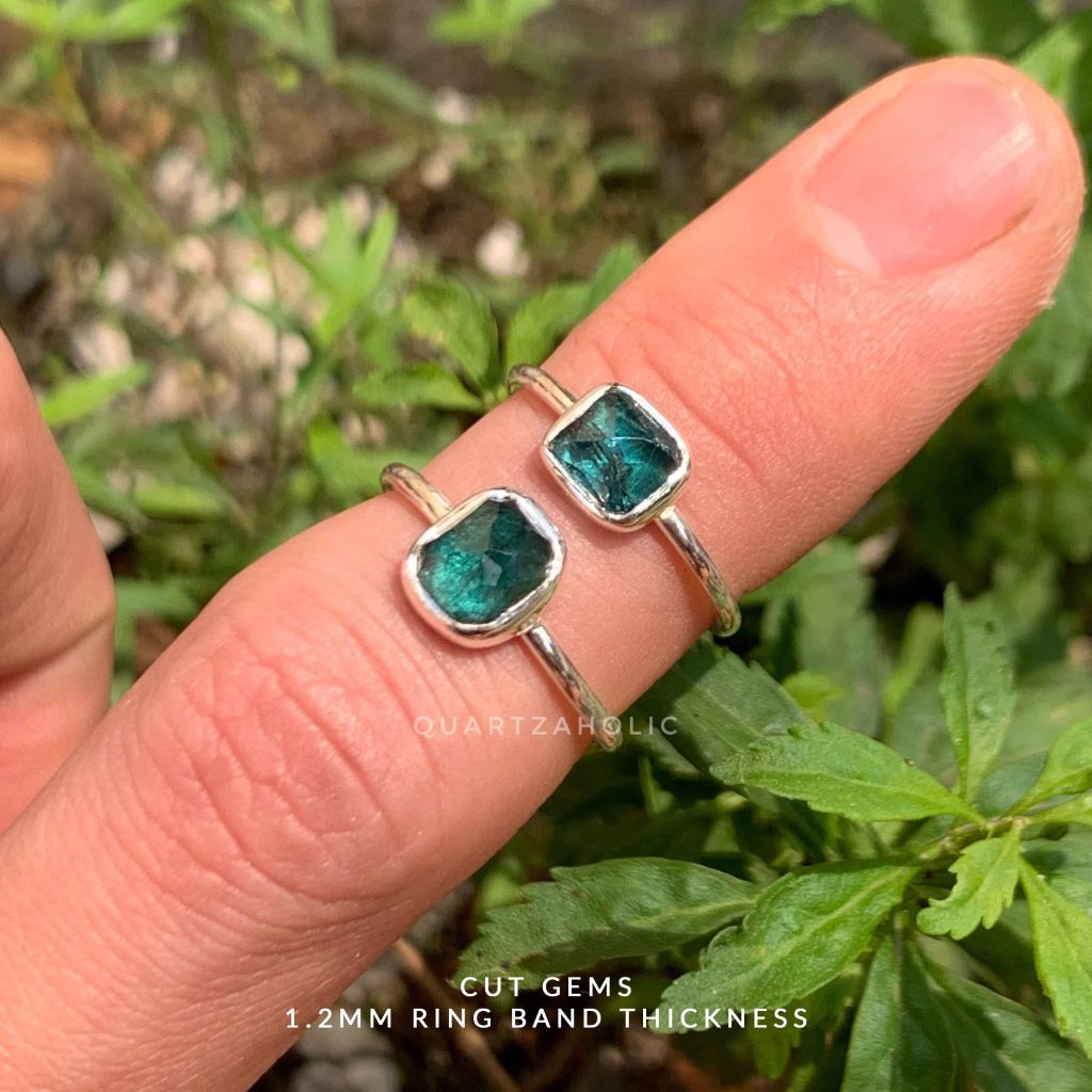 Nhẫn Freeset Indicolite Tourmaline