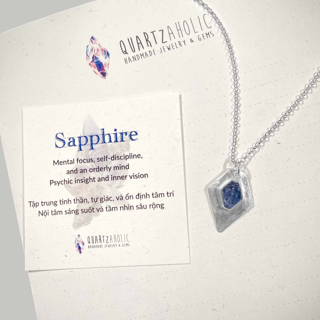 Mặt Dây Rhombus Freeset Sapphire