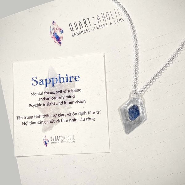  Mặt Dây Rhombus Freeset Sapphire 