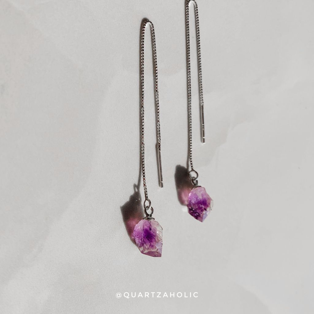 Bông Tai Threader Amethyst