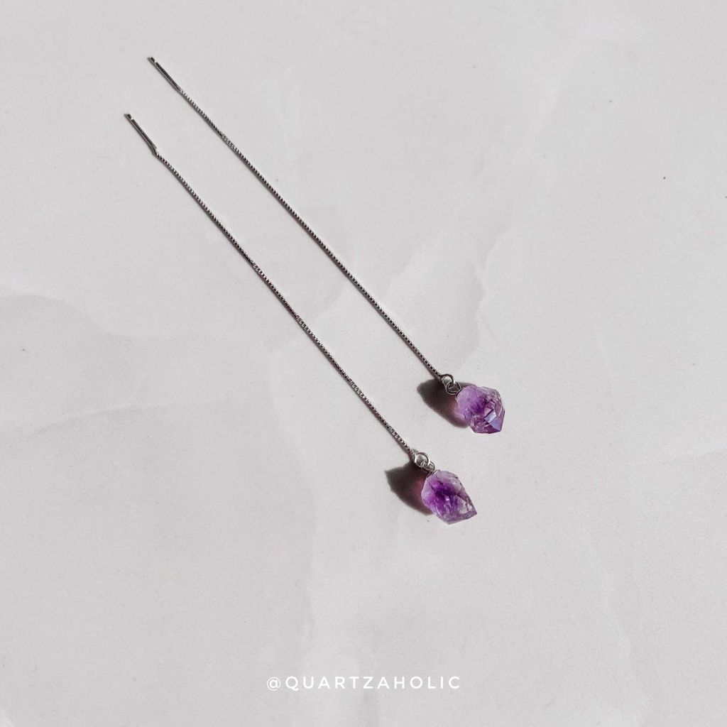 Bông Tai Threader Amethyst