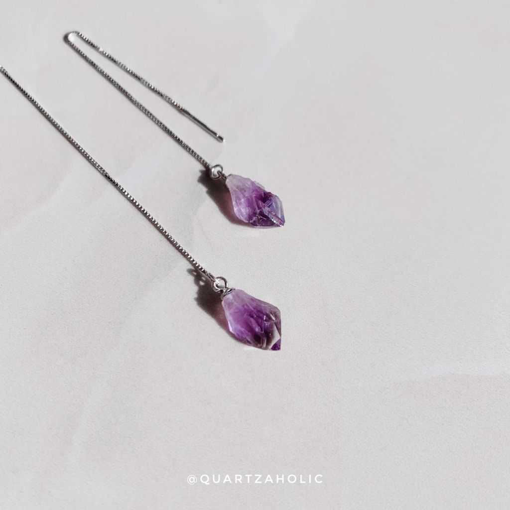 Bông Tai Threader Amethyst