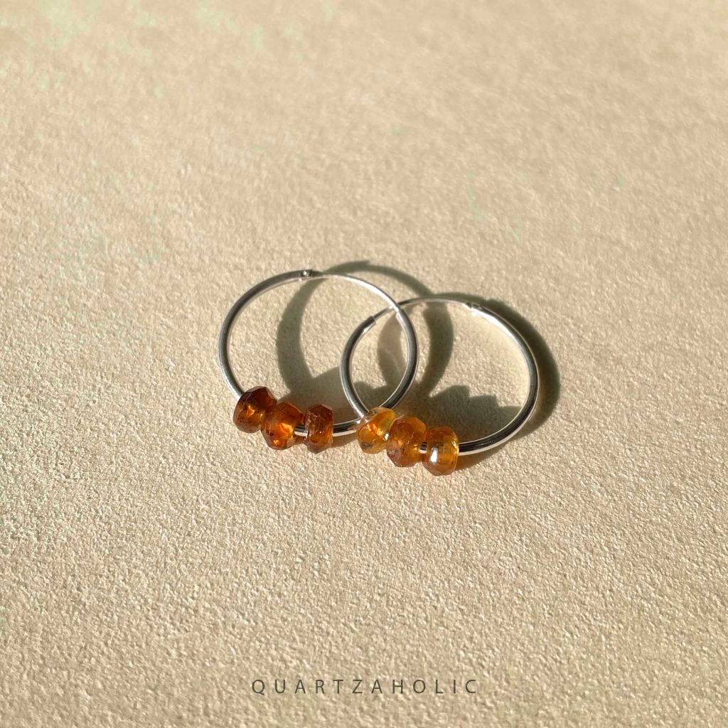 Bông Tai Hoop Tourmaline