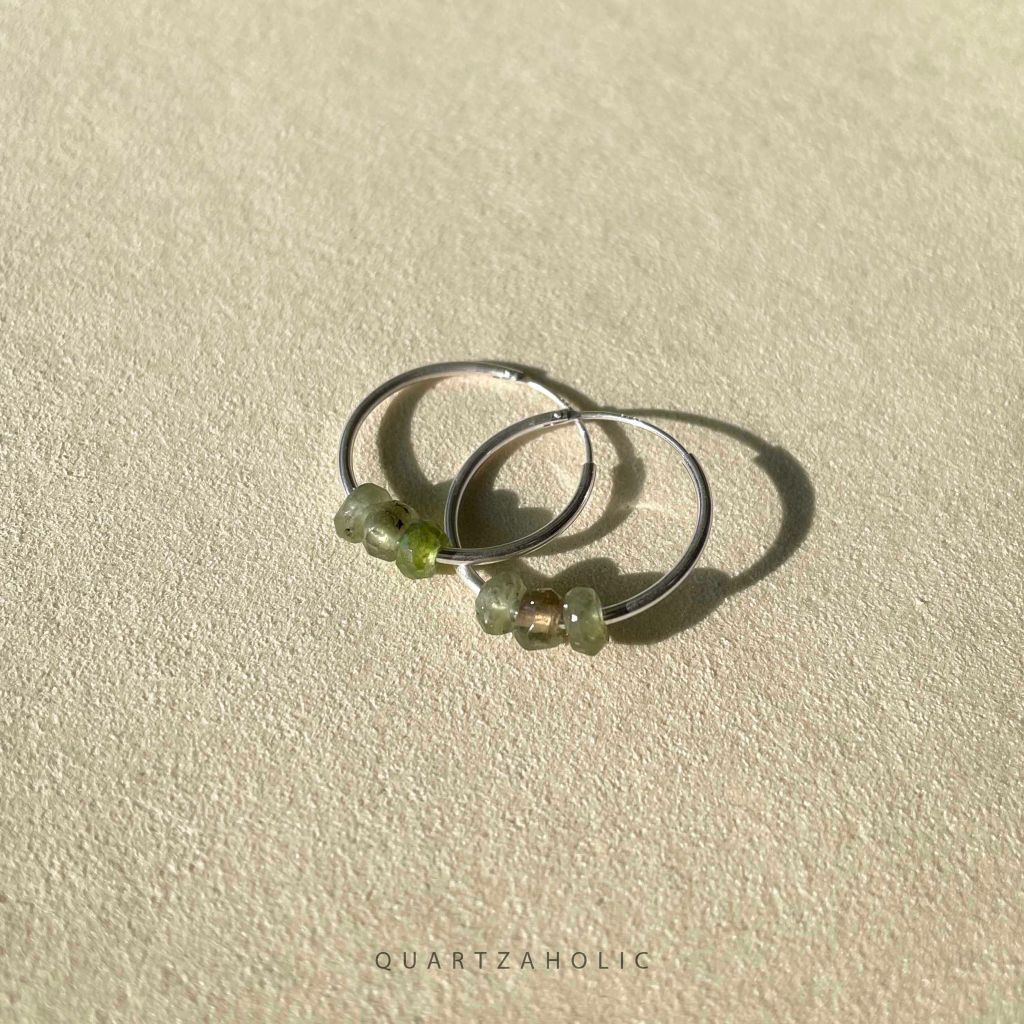 Bông Tai Hoop Tourmaline