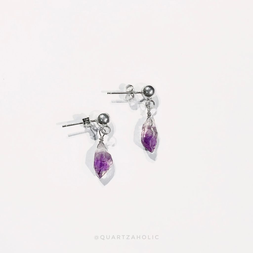 Bông Tai Drop Amethyst