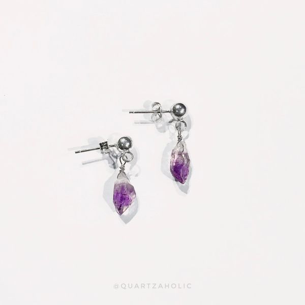 Bông Tai Drop Amethyst 