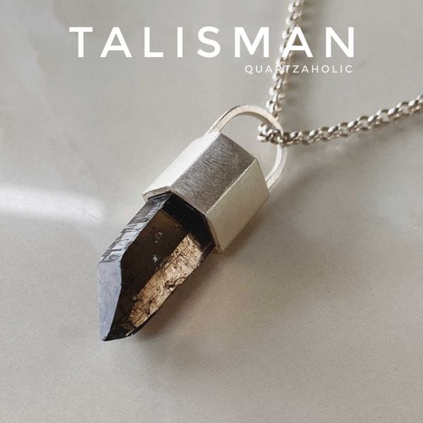  Mặt Dây 3/4 Talisman Smoky Quartz 