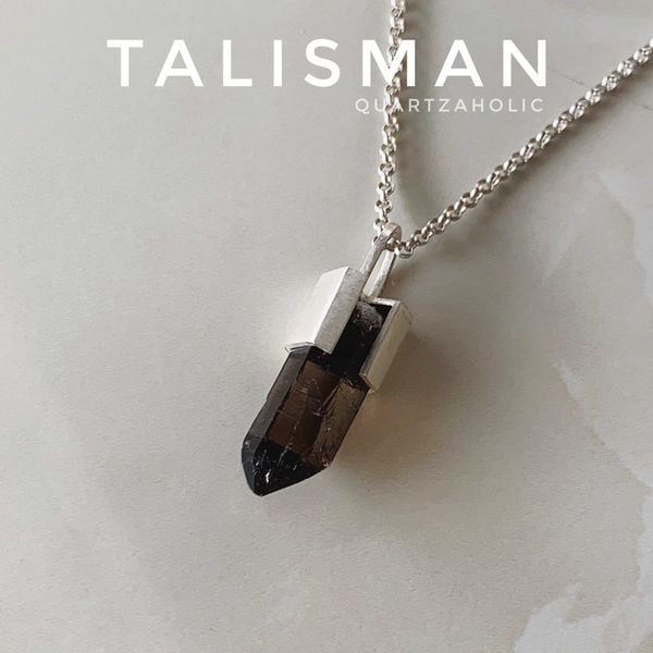  Mặt Dây 3/4 Talisman Smoky Quartz 
