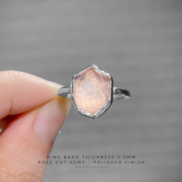  Nhẫn Freeset Rose Quartz 