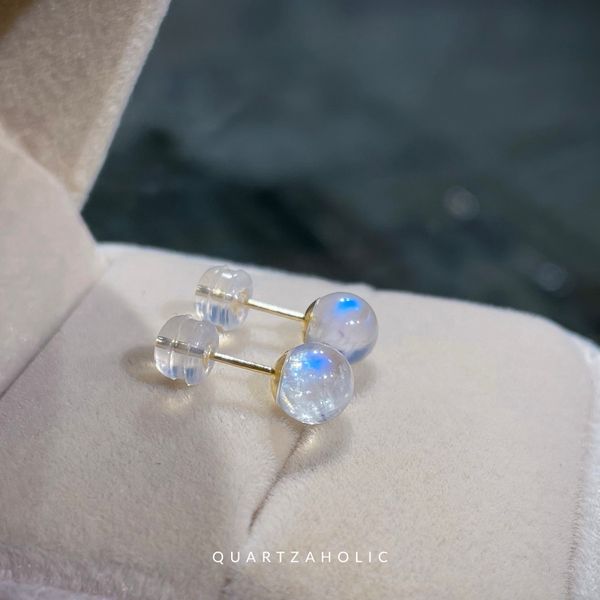  Bông Tai Moonstone Stud 