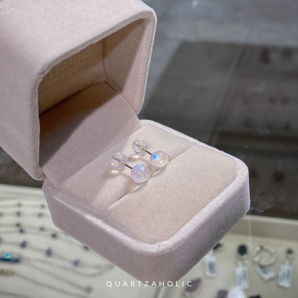  Bông Tai Moonstone Stud 