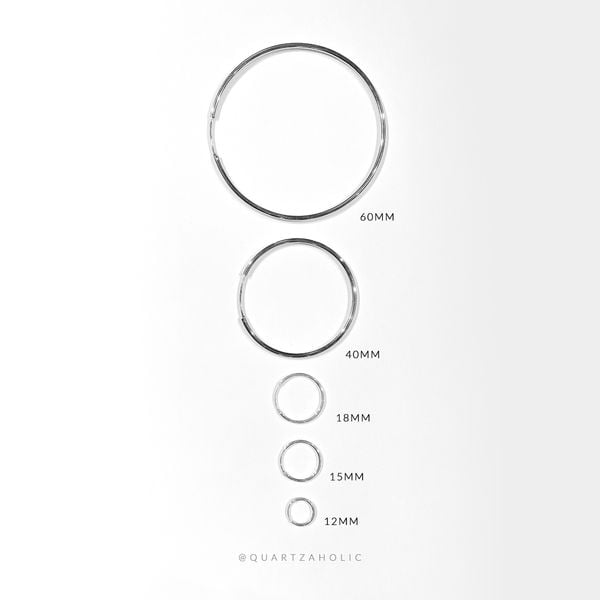  Bông Tai Silver Hoop 