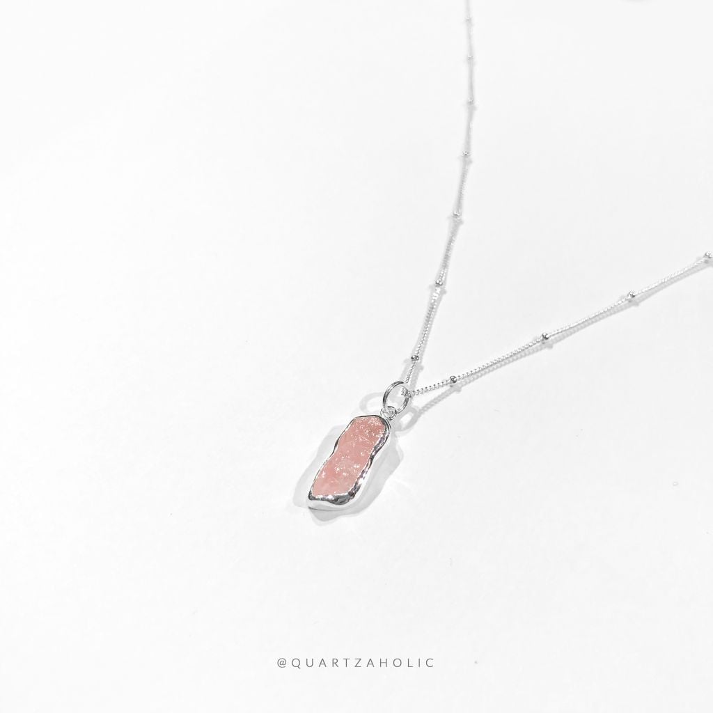 Mặt Dây Freeset Rose Quartz