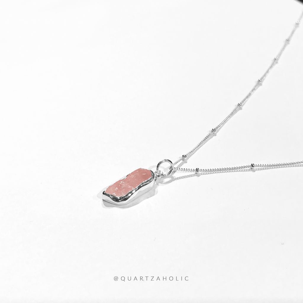 Mặt Dây Freeset Rose Quartz