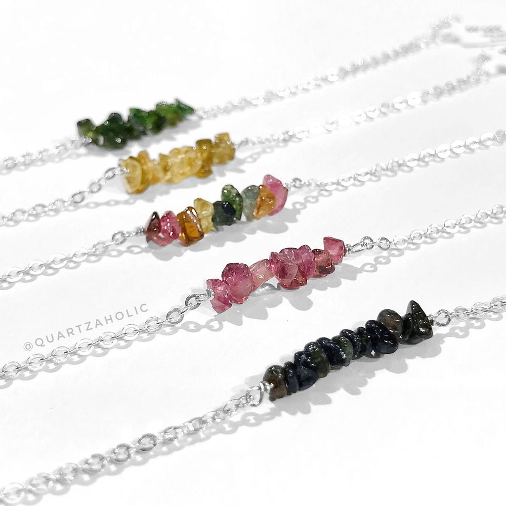 Vòng Tay Line Tumbled Tourmaline