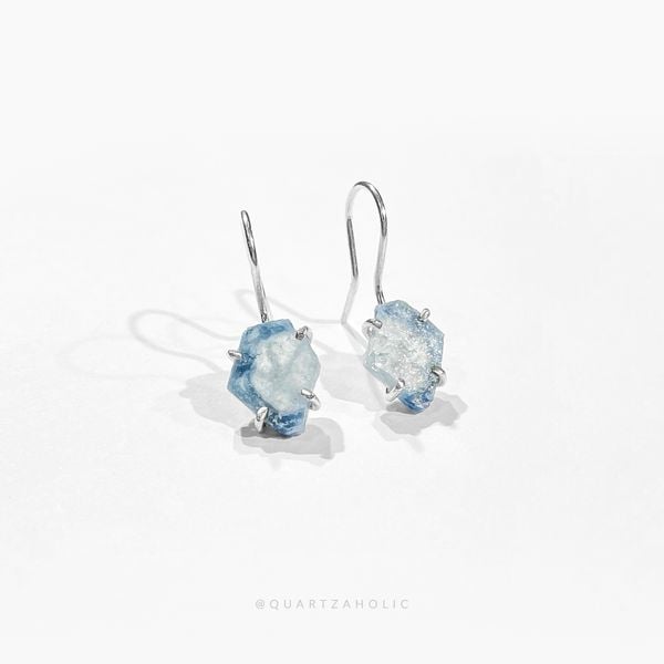  Bông Tai Drop Aquamarine 