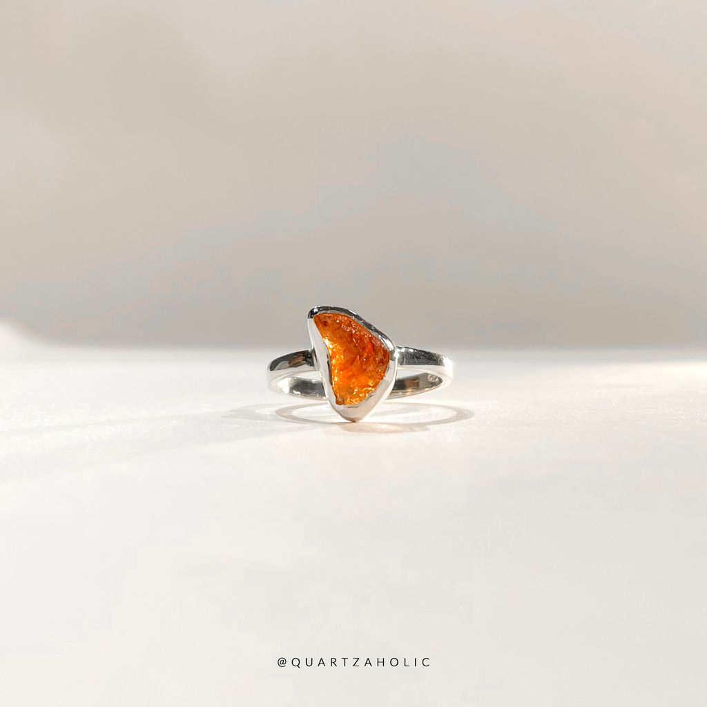 Nhẫn Freeset Spessartine Garnet