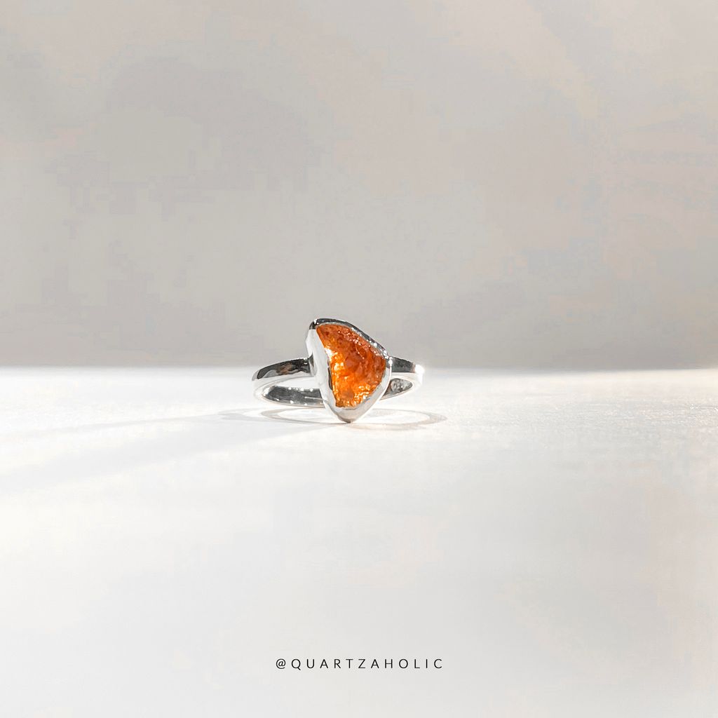 Nhẫn Freeset Spessartine Garnet