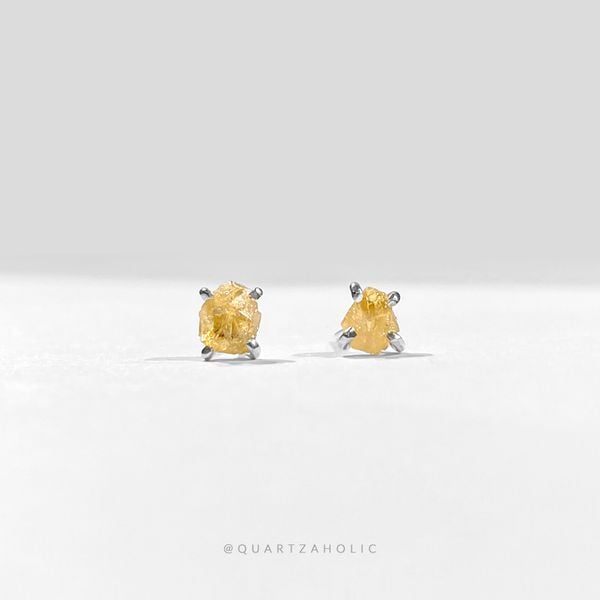  Bông Tai Stud Citrine 