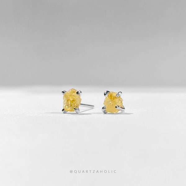  Bông Tai Stud Citrine 