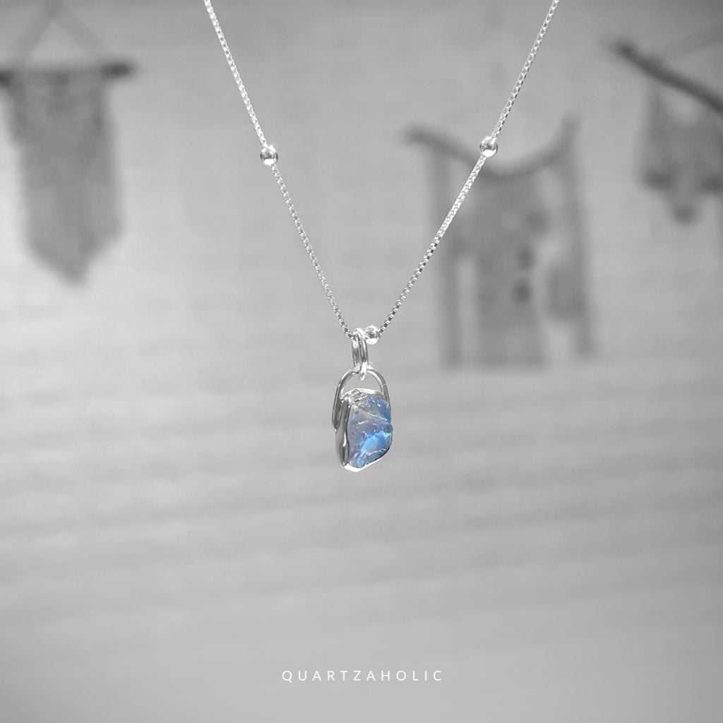 Mặt dây chuyền Freeset Raw Moonstone