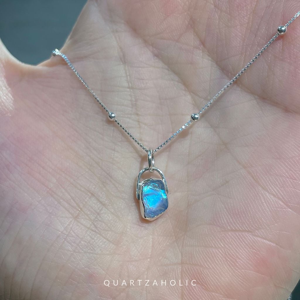 Mặt dây chuyền Freeset Raw Moonstone