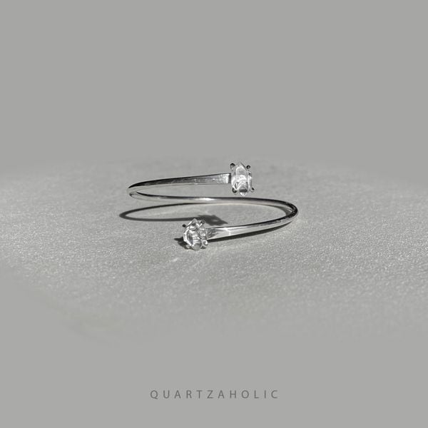  Vòng Tay Duo Cuff Herkimer Diamond 