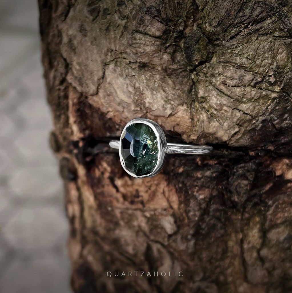 Nhẫn Rose Cut Freeset Sapphire